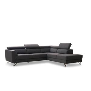 Billund sofa med open end - Mørk grå